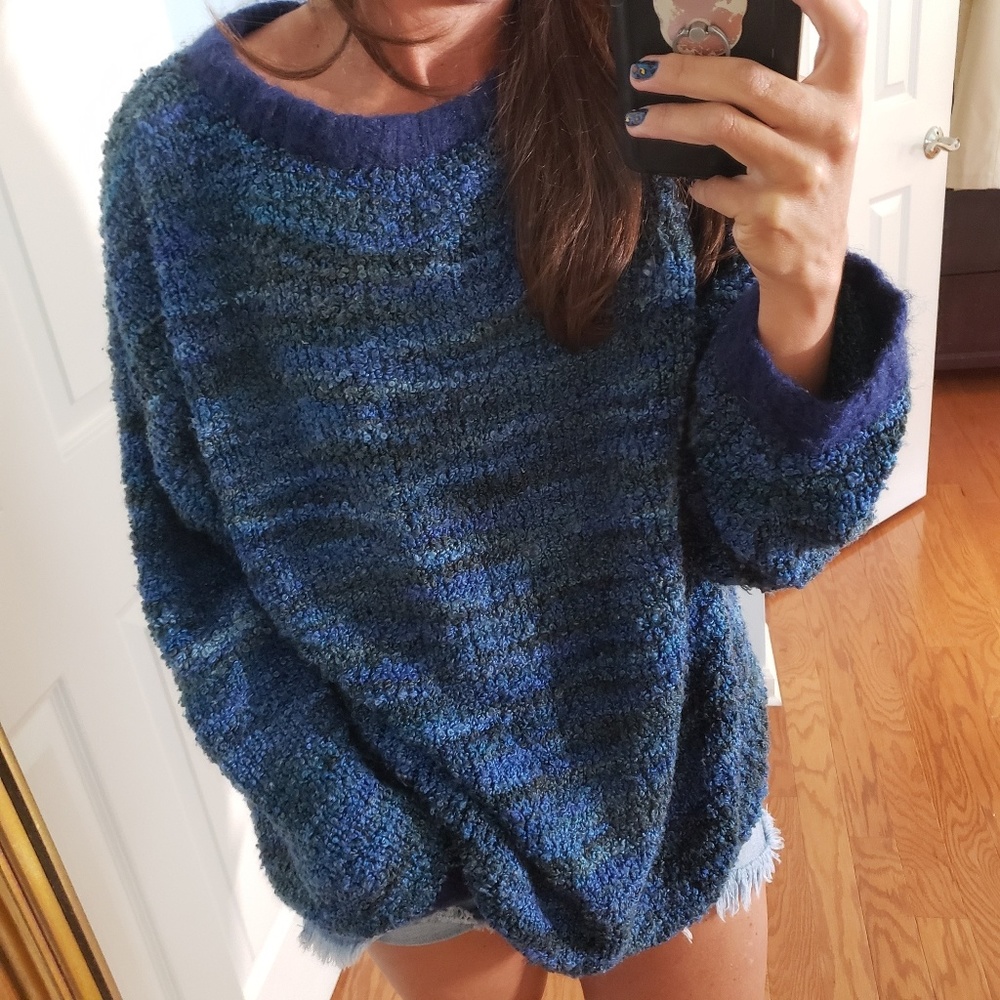 Oversize Slouchy Popcorn Knit Boyfriend Sweater